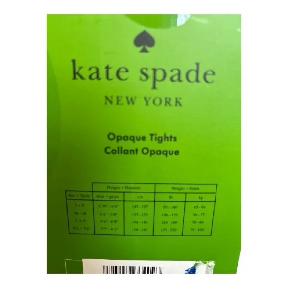 ♠️Kate Spade ♠️ 3 pairs of Brand New in Box Opaque Tights - Picture 3 of 3